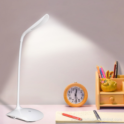 Hot Sale High Quality Dimmable Eye Protection Flexible Neck Desk Lamp Office USB Rechargeable LED Reading Table Lamp